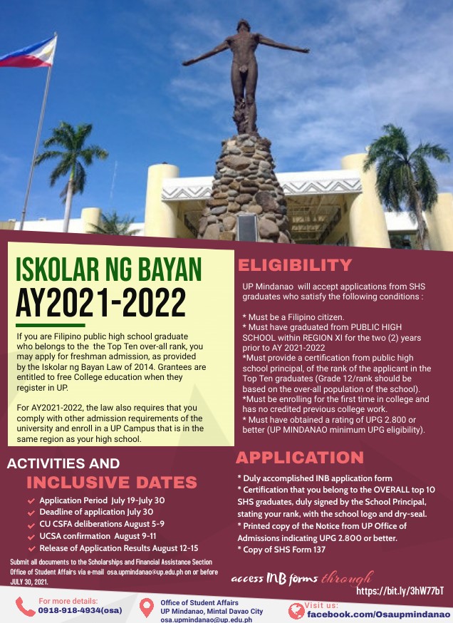 2021 ISKOLAR NG BAYAN 072221