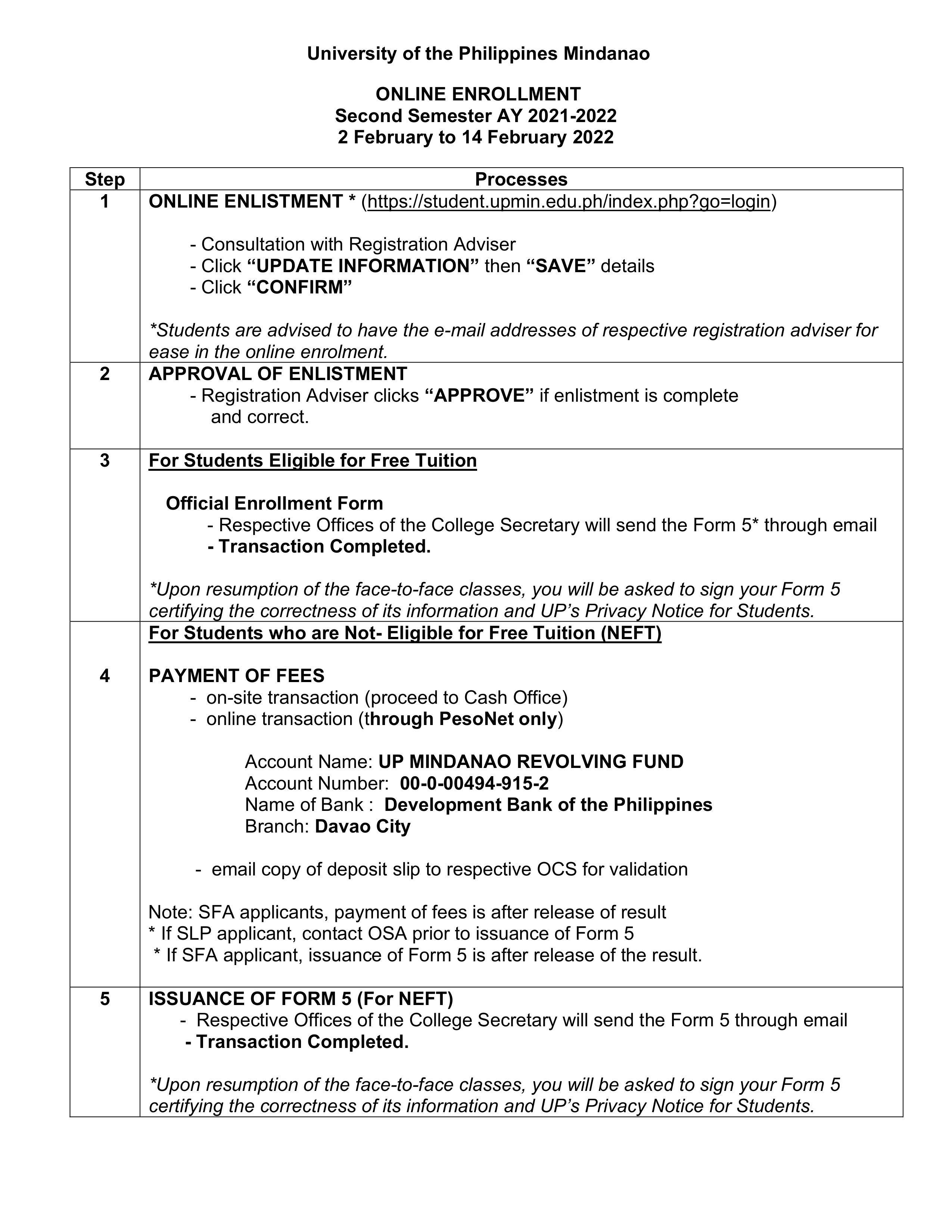 Enrollment-Flow-2021-2022 2nd Semester